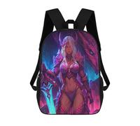 sinyumoney Dragon Armor Fantasy Woman-2 Sac À Dos Pour Garçons Et Adolescents, Sacs À Dos Pour Filles, Sacs À Dos Pour Tout-petits, Sacs À Livres Pour L'école Primaire Et Le Collège 17inch