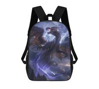sinyumoney Dragon Battle Epic Fantasy Artwork Sac À Dos Scolaire Pour Enfants, Imprimé En 3D, Tendance Et Décontracté, Pour Garçons, Élèves Du Primaire Et Du Collège 17inch
