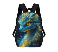 sinyumoney Dragon Blue Aimal Sacs À Dos Pour Enfants 17inch Sac À Dos Scolaire, Sac D'école Imprimé En 3D Pour Garçons, Élèves Du Primaire Et Du Collège