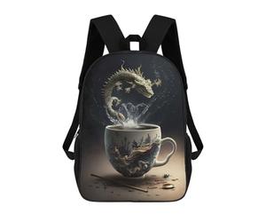 sinyumoney Dragon Coffee Mug Fantasy Sacs À Dos Pour Enfants, Sac D'école Imprimé En 3D, Cartable Pour Enfants, Sac De Voyage, Sac À Dos Garçon Fille, Sac D'école Pour Enfants 17inch