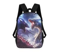 sinyumoney Dragon Confrontation Sac À Dos Pour Garçons Et Adolescents, Sacs À Dos Pour Filles, Sacs À Dos Pour Tout-petits, Sacs À Livres Pour L'école Primaire Et Le Collège 17inch