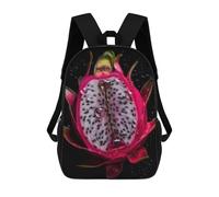 sinyumoney Dragon Fruit Close-Up Sacs À Dos Scolaires Pour Garçons Et Filles, Sacs À Dos Décontractés Pour Le Sport, Sacs À Dos De Grande Capacité Pour L'école Primaire 17inch