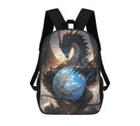 sinyumoney Dragon Holding Earth Sac À Dos Enfant, Cartable, Sacs À Dos Scolaires Imprimés En 3D Pour Élèves Du Primaire Et Du Collège, Cadeau D'anniversaire Pour Adolescents 17inch
