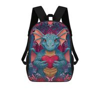 sinyumoney Dragon Holding Heart Fantasy Artwork -1 Sacs À Dos Pour Enfants 17inch Sac À Dos Scolaire, Sac D'école Imprimé En 3D Pour Garçons, Élèves Du Primaire Et Du Collège