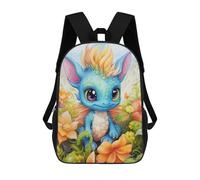 sinyumoney Dragon in A Garden of Flowers Sac À Dos Imprimé 3D Pour Enfants, Sac À Dos Léger Pour Écoliers Et Écoliers, Sac À Goûter Pour La Crèche 17inch