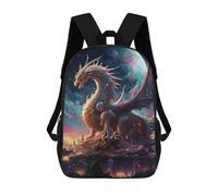 sinyumoney Dragon in Fantasy Landscape Sacs À Dos Scolaires Pour Garçons Et Filles, Sacs À Dos Décontractés Pour Le Sport, Sacs À Dos De Grande Capacité Pour L'école Primaire 17inch