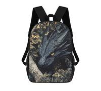 sinyumoney Dragon in The Forest Sacs À Dos Pour Enfants 17inch Sac À Dos Scolaire, Sac D'école Imprimé En 3D Pour Garçons, Élèves Du Primaire Et Du Collège