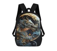 sinyumoney Dragon Moon Fantasy Art -4 Sacs À Dos Scolaires Pour Garçons Et Filles, Sacs À Dos Décontractés Pour Le Sport, Sacs À Dos De Grande Capacité Pour L'école Primaire 17inch