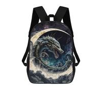 sinyumoney Dragon Moon Fantasy Art Sac À Dos Imprimé 3D Pour Enfants, Sac À Dos Léger Pour Écoliers Et Écoliers, Sac À Goûter Pour La Crèche 17inch