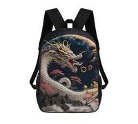 sinyumoney Dragon Moon Fantasy Sac À Dos Pour Garçons Et Adolescents, Sacs À Dos Pour Filles, Sacs À Dos Pour Tout-petits, Sacs À Livres Pour L'école Primaire Et Le Collège 17inch