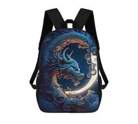 sinyumoney Dragon Moon Mythology Art Sacs À Dos Scolaires Pour Garçons Et Filles, Sacs À Dos Décontractés Pour Le Sport, Sacs À Dos De Grande Capacité Pour L'école Primaire 17inch