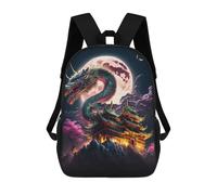 sinyumoney Dragon Moon Pagoda Fantasy Sac À Dos Imprimé 3D Pour Enfants, Sac À Dos Léger Pour Écoliers Et Écoliers, Sac À Goûter Pour La Crèche 17inch