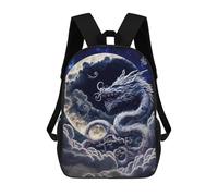 sinyumoney Dragon Moon Sky Art -1 Sacs À Dos Scolaires Pour Garçons Et Filles, Sacs À Dos Décontractés Pour Le Sport, Sacs À Dos De Grande Capacité Pour L'école Primaire 17inch