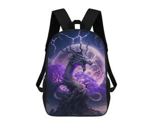 sinyumoney Dragon Moonlit Fantasy -1 Sacs À Dos, Sac À Dos Enfant, Sac D'école, Sac À Dos De Voyage Imprimé En 3D, Accessoire De Mode, Sac À Dos Imperméable Pour Enfants 17inch