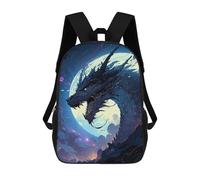 sinyumoney Dragon Moonlit Fantasy Sacs À Dos Pour Enfants, Sac À Dos Scolaire Imprimé En 3D Pour Enfants, Sac À Dos De Voyage, Sac À Livres Pour Enfants 17inch Sac D'école