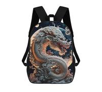 sinyumoney Dragon Moonlit Serpent -1 Sacs À Dos Scolaires Pour Garçons Et Filles, Sacs À Dos Décontractés Pour Le Sport, Sacs À Dos De Grande Capacité Pour L'école Primaire 17inch