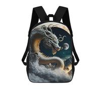 sinyumoney Dragon Moonlit Sky -1 Sacs À Dos, Sac À Dos Enfant, Sac D'école, Sac À Dos De Voyage Imprimé En 3D, Accessoire De Mode, Sac À Dos Imperméable Pour Enfants 17inch