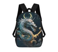 sinyumoney Dragon Moonlit Sky -12 Sac À Dos Scolaire Imprimé En 3D Pour Garçons Et Filles, Sac À Dos Pour Enfants, Sac De Voyage 17inch