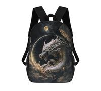 sinyumoney Dragon Moonlit Sky -3 Sac À Dos Imprimé 3D Pour Enfants, Sac À Dos Léger Pour Écoliers Et Écoliers, Sac À Goûter Pour La Crèche 17inch