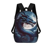 sinyumoney Dragon Moonlit Sky -31 Sacs À Dos Scolaires Pour Garçons Et Filles, Sacs À Dos Décontractés Pour Le Sport, Sacs À Dos De Grande Capacité Pour L'école Primaire 17inch