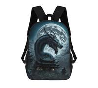 sinyumoney Dragon Moonlit Temple Sacs À Dos Imprimés En 3D Pour Enfants, Sacs D'école Tendance Pour Garçons, Élèves Du Primaire Et Du Collège 17inch