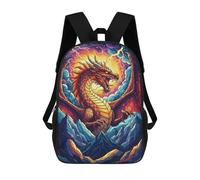 sinyumoney Dragon on Mountain with Lightning Sac À Dos Enfant, Sac D'école, Sac À Dos Imprimé 3D Avec Motif De Dessin Animé, Grande Capacité, Pour Garçons Et Filles 17inch