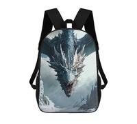 sinyumoney Dragon Over Snowy Peaks Sac À Dos Scolaire Pour Enfants Imprimé En 3D, Idéal Pour Les Voyages Et Les Livres 17inch