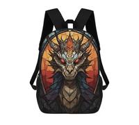 sinyumoney Dragon Stained Glass Sacs À Dos Décontractés Pour Enfants, Sacs D'école Pour Adolescents, Filles Et Garçons, Sacs À Dos Pour Livres 17inch
