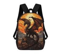 sinyumoney Dragon Stained Glass Sacs À Dos Scolaires Pour Enfants, Sac D'école Imprimé En 3D Pour Garçons, Élèves Du Primaire Et Du Collège 17inch