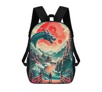 sinyumoney Dragon Sunset Watch Sacs À Dos Pour Enfants 17inch Sac À Dos Scolaire, Sac Imprimé En 3D, Cartable Pour Enfants, Sac De Voyage, Sac À Dos Garçon Fille, Sac D'école Pour Enfants