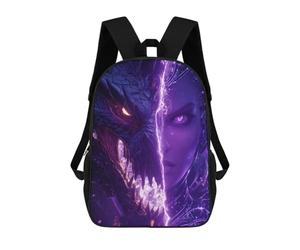 sinyumoney Dragon Vs Sorceress Epic Fantasy Battle Sac À Dos Enfant, Sac D'école, Sac À Dos Imprimé 3D Avec Motif De Dessin Animé, Grande Capacité, Pour Garçons Et Filles 17inch