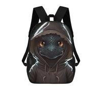 sinyumoney Dragon with A Hoodie Sac À Dos Scolaire Pour Filles Et Garçons, Grande Capacité, Léger, Pour Enfants Et Étudiants 17inch