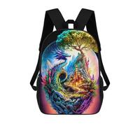 sinyumoney Dragon's Egg Fantasy Landscape Sacs À Dos Pour Enfants, Cartables 3D Personnalisés Pour Garçons Et Filles, Grands Sacs À Dos Scolaires Décontractés 17inch