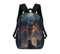 sinyumoney Dragon's Fiery Assault Sac À Dos Enfant, Cartable, Sac D'école, Motif Dessin Animé 3D, Sac Pour Ordinateur Portable, Pour Garçons Et Filles 17inch