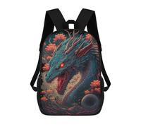 sinyumoney Dragon's Fiery Majesty Sacs À Dos Pour Enfants, Cartables 3D Personnalisés Pour Garçons Et Filles, Grands Sacs À Dos Scolaires Décontractés 17inch
