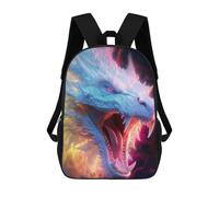 sinyumoney Dragon's Fiery Roar -4 Sac À Dos Enfant Fille 3D, Sac D'école, Sac À Dos Pour Tout-petits, Sac À Dos Décontracté, Sac À Livres Tendance 17inch