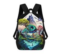 sinyumoney Dragon's Heartland Fantasy Sacs À Dos Imprimés En 3D Pour Enfants, Sacs D'école Tendance Pour Garçons, Élèves Du Primaire Et Du Collège 17inch