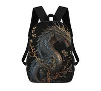 sinyumoney Dragon's Majesty in Art Sac À Dos Scolaire Pour Enfants, Imprimé En 3D, Tendance Et Décontracté, Pour Garçons, Élèves Du Primaire Et Du Collège 17inch