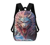 sinyumoney Dragon's Roar Fantasy Artwork Sac À Dos Scolaire Pour Enfants, Sac À Dos De Voyage Décontracté, Grand Sac À Dos Pour Garçons Et Filles 17inch