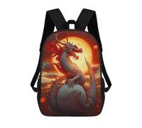 sinyumoney Dragon's Sunset Majesty Sacs À Dos, Sac À Dos Enfant, Sac D'école, Sac À Dos De Voyage Imprimé En 3D, Accessoire De Mode, Sac À Dos Imperméable Pour Enfants 17inch