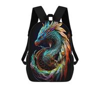 sinyumoney Dragon's Whimsical Spiral Sac À Dos Enfant, Sac D'école, Sac À Dos Imprimé 3D Avec Motif De Dessin Animé, Grande Capacité, Pour Garçons Et Filles 17inch