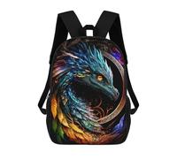 sinyumoney Dragon's Whispers A Mystical Artwork Sac À Dos Scolaire Pour Enfants, Imprimé En 3D, Tendance Et Décontracté, Pour Garçons, Élèves Du Primaire Et Du Collège 17inch