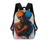 sinyumoney Duality of Souls Contemporary Expressionist Artwork Sac À Dos Scolaire Pour Enfants Imprimé En 3D, Idéal Pour Les Voyages Et Les Livres 17inch