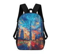 sinyumoney Dubai Skyline at Sunset Sacs À Dos Scolaires Pour Garçons Et Filles, Sacs À Dos Décontractés Pour Le Sport, Sacs À Dos De Grande Capacité Pour L'école Primaire 17inch