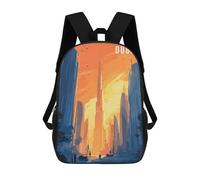 sinyumoney Dubai Skyline Illustration Sacs À Dos Imprimés En 3D Pour Enfants, Sacs D'école Tendance Pour Garçons, Sacs De Voyage, Sacs Scolaires Pour Élèves Du Primaire 17inch