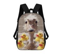 sinyumoney Duck in Bath with Rubber Ducks Sacs À Dos Pour Enfants, Sac À Dos Scolaire Imprimé En 3D Pour Enfants, Sac À Dos De Voyage, Sac À Livres Pour Enfants 17inch Sac D'école