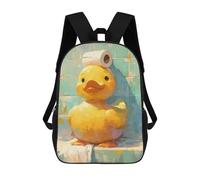 sinyumoney Duck with Toilet Paper on Head Sacs À Dos Scolaires Pour Garçons Et Filles, Sacs À Dos Décontractés Pour Le Sport, Sacs À Dos De Grande Capacité Pour L'école Primaire 17inch