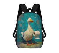 sinyumoney Duck with Toilet Paper Roll-3 Sac À Dos Léger Et Décontracté Pour Le Campus, Les Voyages Et Le Sport En Plein Air 17inch