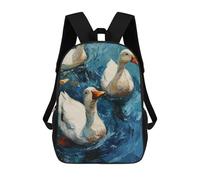 sinyumoney Ducks in Blue Water Painting Sacs À Dos Pour Enfants, Sac À Dos Scolaire, Sac À Dos Imprimé En 3D Pour Enfants, Sac À Dos De Voyage, Sac À Livres, Sac D'école Pour Enfants 17inch