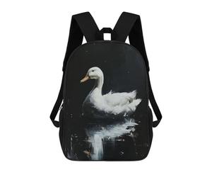 sinyumoney Ducks Noir World Sacs À Dos Pour Enfants, Cartables, Sacs À Dos Scolaires Imprimés En 3D, Sacs À Dos De Voyage Tendance Pour Enfants (primaire, Collège) 17inch